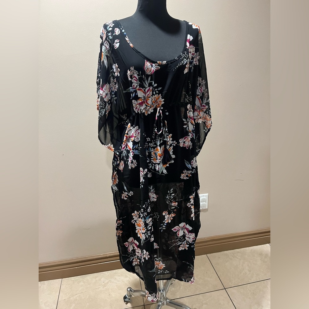 Floral Black Dress